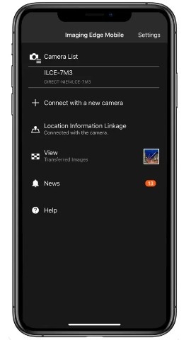 索尼相机传输手机app(Imaging Edge Mobile)