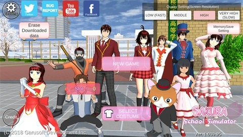 sakura school simulator英文版1.045.01版