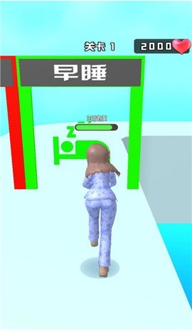 健康女孩爱跑酷