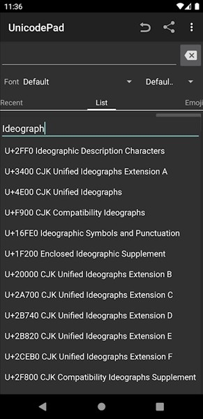 UnicodePad